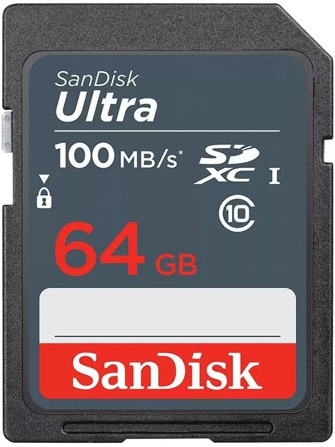 SanDisk Ultra 64GB SDXC 100mb/s SD memory card Black/Grey