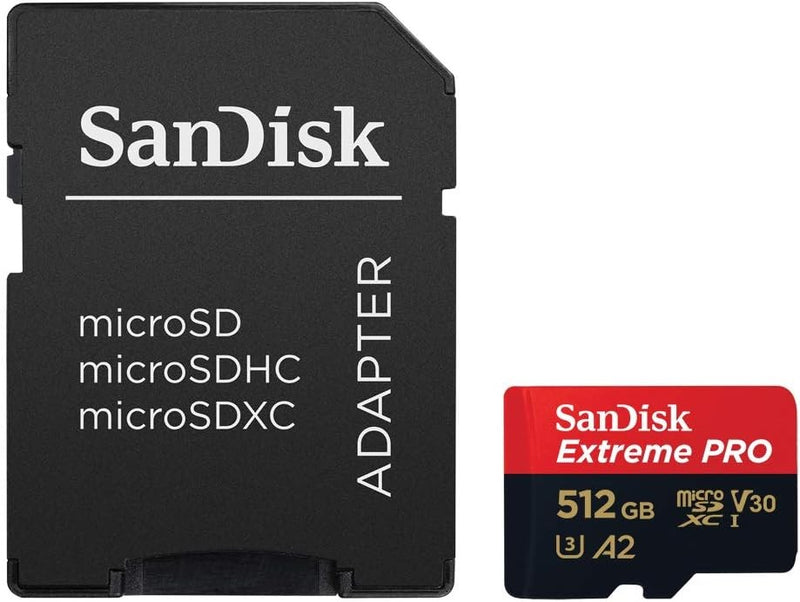 SanDisk Extreme Pro 512GB Micro SDXC U3 V30 A2