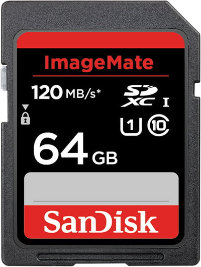 SanDisk ImageMate 64GB SDXC 120mb/s SD memory card