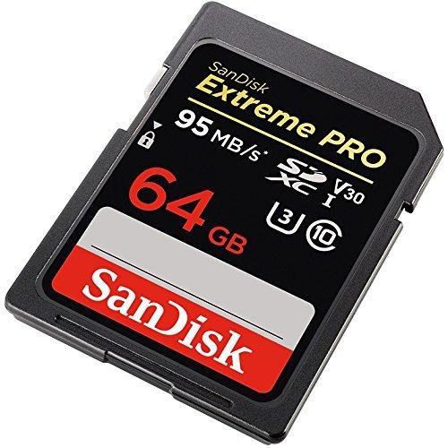 SanDisk Extreme Pro 64GB 95MB/s SDXC Memory Card UHS-I V30 SD U3 633x 4K UHD