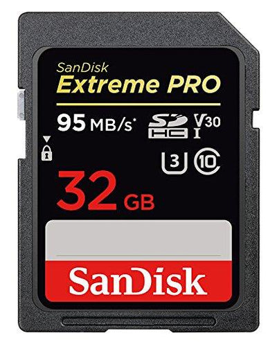 SanDisk Extreme PRO 32 GB SDHC Memory Card up to 95 MB/s, Class 10, U3, V30