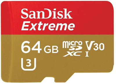 64GB SanDisk Extreme micro SD XC Memory Card V-Class 30 U3