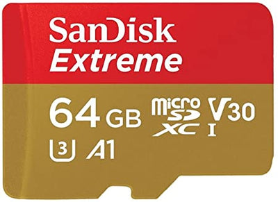 SANDISK Extreme 64GB micro SD XC Memory Card U3 V30 A1