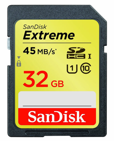 32GB SanDisk Extreme 45MB/s Class 10 SD SDHC Digital Memory Card UHS-I