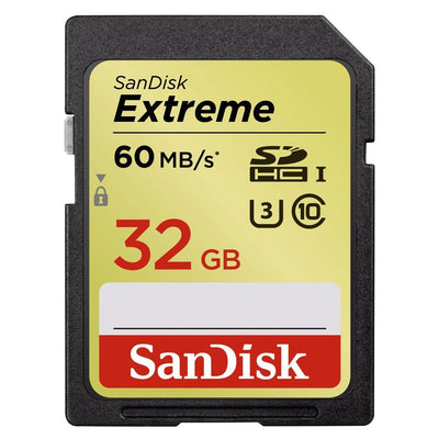 32GB SanDisk Extreme 60MB/s U3 Class 10 SD SDHC Memory Card UHS-I