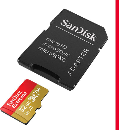 SanDisk Extreme Micro 32GB SDHC A1 U3 V30 with adapter