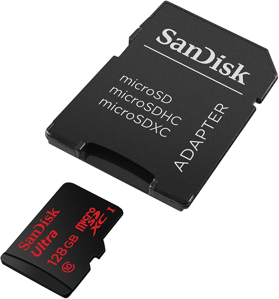 SanDisk Ultra 128 GB MicroSDXC UHS-I Memory Card with SD Adapter
