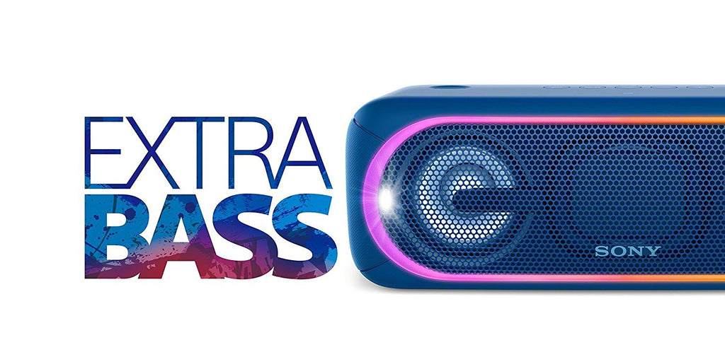 Sony SRS-XB40 Portable Wireless Speaker with Extra Bass and Lighting BLUE !B - Fatbat UK