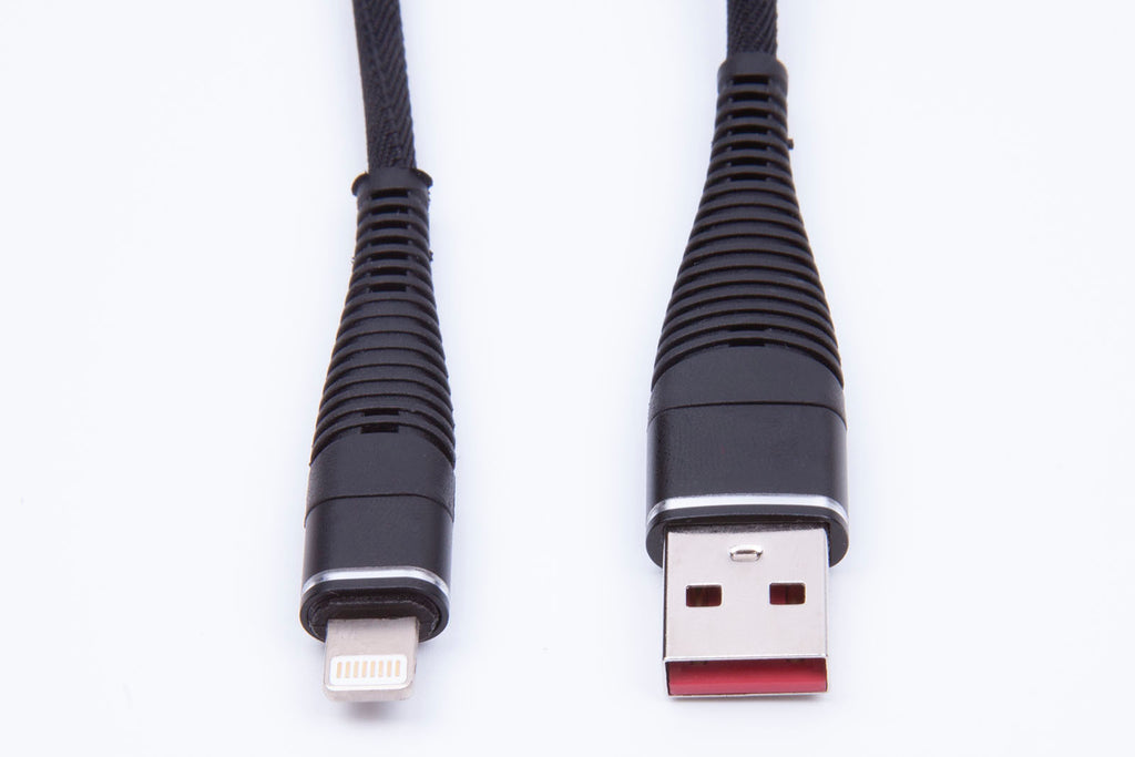 Black Stork Charging cable for APPLE iPad / Iphone Lightening Braided Black