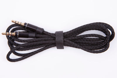 Black Stork Jack 3.5mm Audio Cable Nylon Braid 3.5mm Car AUX Cable 1.5M Black