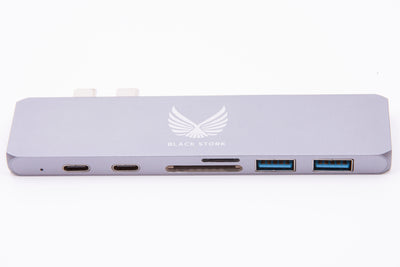 Black Stork Dual Type C Hub Adapter For MacBook Pro