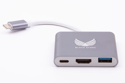 Black Stork USB 3.1 Type c to HDMI Adapter - Grey