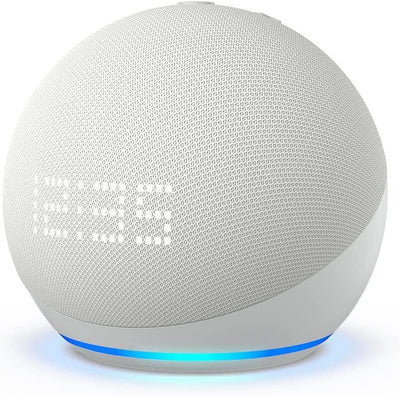 Amazon Echo Dot 5TH Generation With Clock - Glacier White