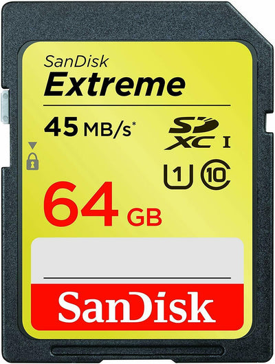 Sandisk Extreme SD SDXC Digital Memory Card 64gb 45mb/s