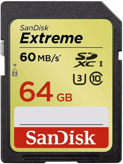 Sandisk Extreme SD SDXC Digital Memory Card 64gb 60mb/s