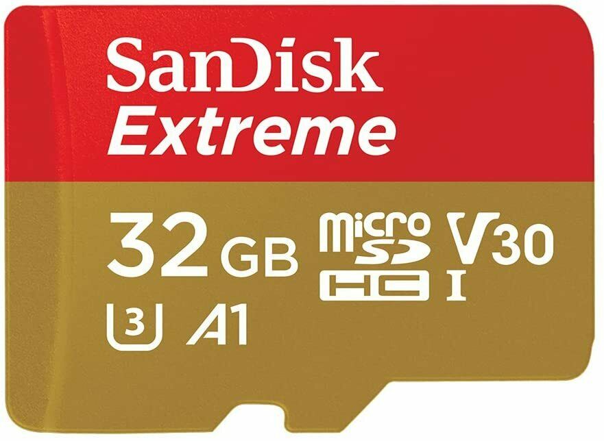 Sandisk Extreme Micro 32GB SDHC A1 U3 V30 Memory Card