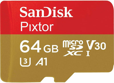 SanDisk Pixtor 64GB Micro SD A1 U3 V30