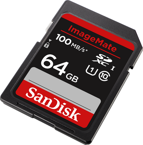 SanDisk ImageMate 64GB SDXC 100mb/s SD memory card