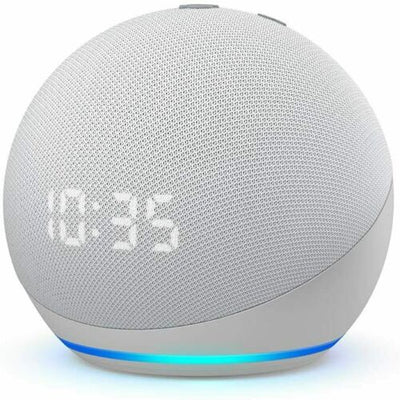 Amazon Echo Dot (4th generation) With Clock - Glacier White
